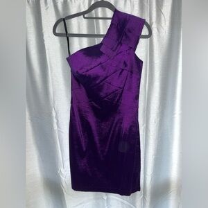 Jessica McClintock Taffeta One Shoulder Cocktail Dress